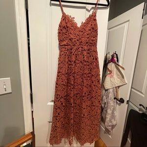 Brown Floral Dress